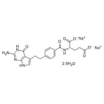 Pemetrexed disodium hemipenta hydrate结构式