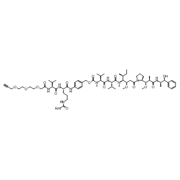 Acetylene-linker-Val-Cit-PABC-MMAE结构式