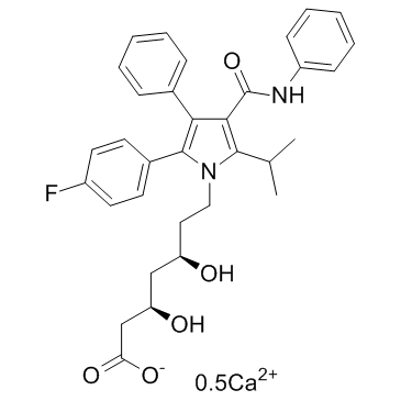 Atorvastatin hemicalcium salt结构式