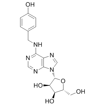 N6-(4-Hydroxybenzyl)adenosine结构式