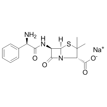 Ampicillin sodium结构式