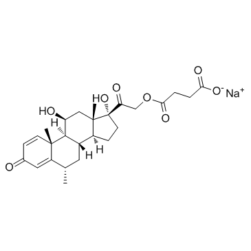 6α-Methylprednisolone 21-hemisuccinate sodium salt结构式