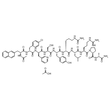 Cetrorelix Acetate结构式