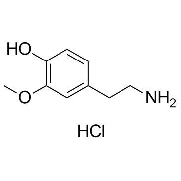 3-Methoxytyramine hydrochloride结构式