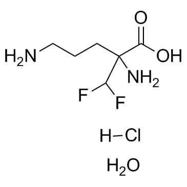 Eflornithine hydrochloride, hydrate结构式