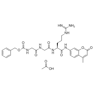 Z-Gly-Gly-Arg-AMC acetate结构式