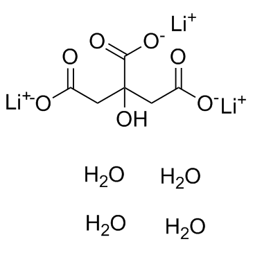 Citric acid trilithium salt tetrahydrate结构式