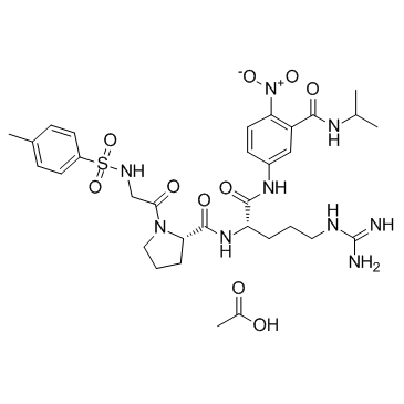 Tos-Gly-Pro-Arg-ANBA-IPA acetate结构式