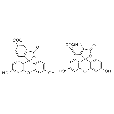 5(6)-Carboxyfluorescein结构式