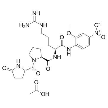 pGlu-Pro-Arg-MNA monoacetate结构式