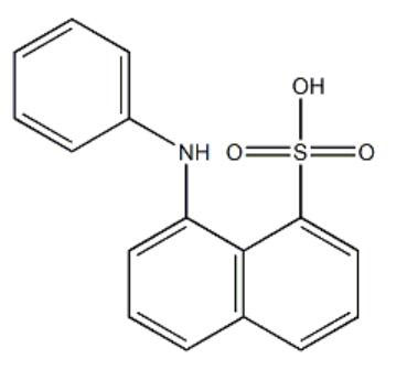 8-苯胺-1-萘磺酸(ANS)结构式