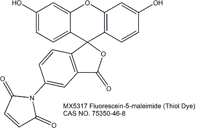 荧光素-5-马来酰亚胺结构式