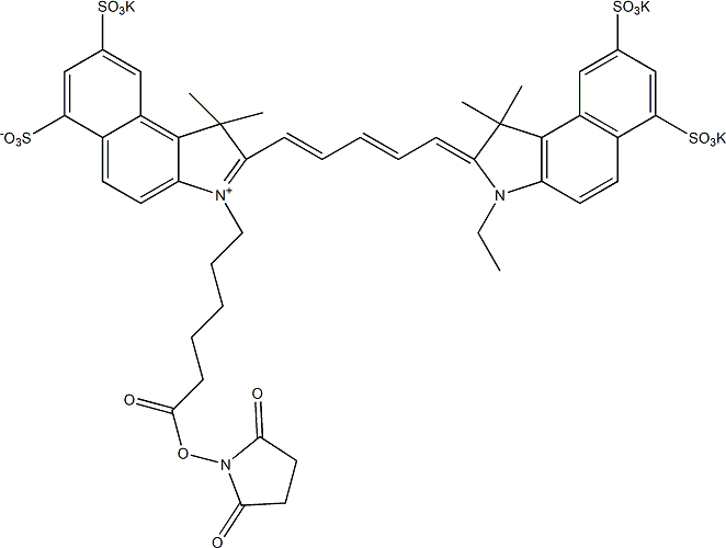 磺化Cy5.5 NHS酯结构式