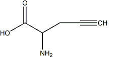 DL-炔丙基甘氨酸(PAG)结构式