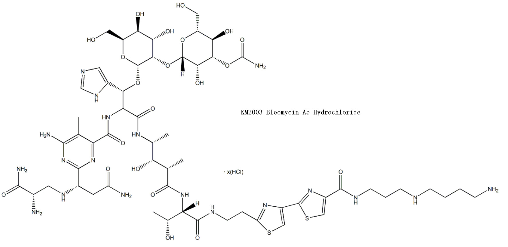 盐酸博莱霉素A5结构式